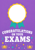 Load image into Gallery viewer, Gold Rosette Medal Photo Upload Congratulations Card for Her