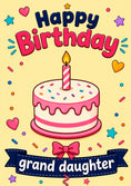 Load image into Gallery viewer, Granddaughter Pink Cake Sprinkles Birthday Card for Her