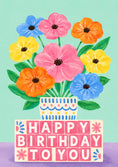 Load image into Gallery viewer, Colourful Floral Bouquet Happy Birthday To You Card