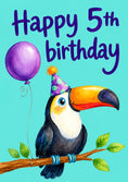 Load image into Gallery viewer, Birthdays - Personalised Card — with punch holes