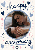 Load image into Gallery viewer, Happy Hearts Scatter Photo Upload Anniversary Card