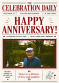 Load image into Gallery viewer, Newspaper Front Page Photo Upload Anniversary Card for Him