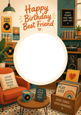 Load image into Gallery viewer, Birthdays - Personalised Card — with punch holes