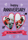 Load image into Gallery viewer, Happy Couple Heart Frames Photo Upload Anniversary Card