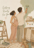Load image into Gallery viewer, Pregnancy - Personalised Card — with punch holes