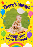 Load image into Gallery viewer, Colourful Balloons and Rainbow Photo Upload Birthday Card