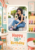 Load image into Gallery viewer, Birthdays - Personalised Card — with punch holes