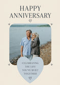 Load image into Gallery viewer, Celebrating Life Built Together Photo Upload Anniversary Card