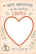 Load image into Gallery viewer, Loveliest Couple Heart Frame Photo Upload Anniversary Card