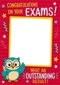 Load image into Gallery viewer, Cute Owl Outstanding Exams Photo Upload Congratulations Card