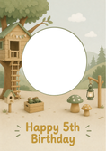 Load image into Gallery viewer, Birthdays - Personalised Card — with punch holes
