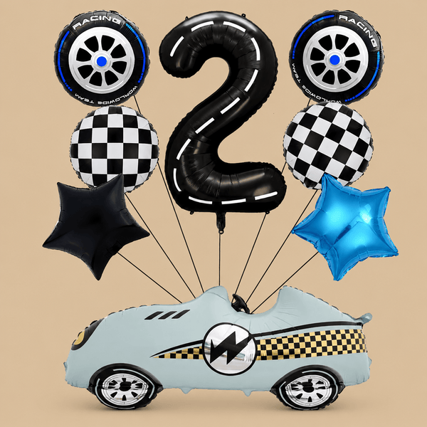 2nd Birthday Race Car Balloon Decoration Set