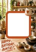 Load image into Gallery viewer, Pottery Studio Photo Upload Birthday Card for Auntie