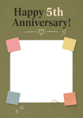 Load image into Gallery viewer, Office Celebration Happy 5th Photo Upload Anniversary Card