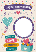 Load image into Gallery viewer, Happy Anniversary Love & Happiness Photo Upload Anniversary Card