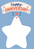 Load image into Gallery viewer, Happy Anniversary Star Frame Photo Upload Anniversary Card