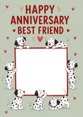 Load image into Gallery viewer, Cute Dalmatian Best Friend Photo Upload Anniversary Card