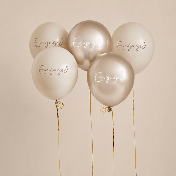 Engaged 12-Inch Latex Balloons - Pack of 5