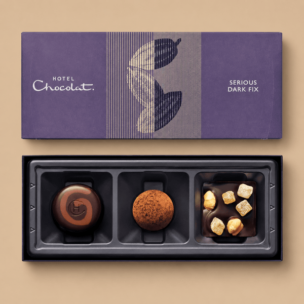 Hotel Chocolat Serious Dark Fix Chocolate Box 3-Piece