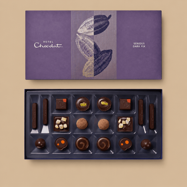 Hotel Chocolat Serious Dark Fix Chocolate Box 18-Piece