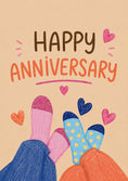Load image into Gallery viewer, Anniversary - Personalised Card — with punch holes