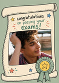 Load image into Gallery viewer, Scroll Certificate Stars Photo Upload Congratulations Card