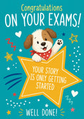 Load image into Gallery viewer, Cute Puppy Star Congratulations on Your Exams Card