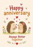 Load image into Gallery viewer, Anniversary - Personalised Card — with punch holes