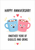 Load image into Gallery viewer, Anniversary - Personalised Card — with punch holes
