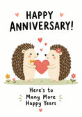 Load image into Gallery viewer, Anniversary - Personalised Card — with punch holes