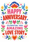Load image into Gallery viewer, Anniversary - Personalised Card — with punch holes