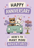 Load image into Gallery viewer, Anniversary - Personalised Card — with punch holes