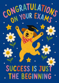 Load image into Gallery viewer, Cute Graduating Dog Congratulations on Your Exams Card
