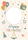 Load image into Gallery viewer, Birthdays - Personalised Card — with punch holes