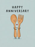 Load image into Gallery viewer, Funny Wooden Spoon and Fork Couple Anniversary Card
