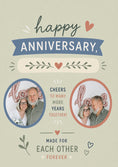 Load image into Gallery viewer, Cheers to Many More Years Together Photo Upload Anniversary Card