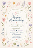 Load image into Gallery viewer, Wildflower Floral Happy Anniversary Card for Her
