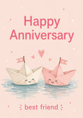 Load image into Gallery viewer, Anniversary - Personalised Card — with punch holes