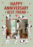 Load image into Gallery viewer, Cute Dalmatian Best Friend Photo Upload Anniversary Card