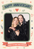 Load image into Gallery viewer, Happy Anniversary Here's to Many More Memories Photo Upload Anniversary Card