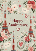 Load image into Gallery viewer, Tokyo Tower Cherry Blossom Anniversary Card for Her
