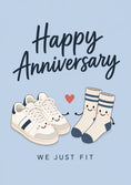 Load image into Gallery viewer, Anniversary - Personalised Card — with punch holes