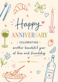 Load image into Gallery viewer, Anniversary - Personalised Card — with punch holes