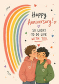 Load image into Gallery viewer, Anniversary - Personalised Card — with punch holes