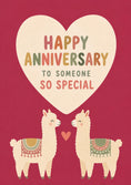 Load image into Gallery viewer, Cute Llama Couple Happy Anniversary Card for Her