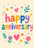 Load image into Gallery viewer, Anniversary - Personalised Card — with punch holes