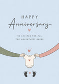 Load image into Gallery viewer, Mum To Be Baby Onesie Happy Anniversary Card for Her