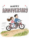 Load image into Gallery viewer, Anniversary - Personalised Card — with punch holes