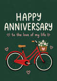 Load image into Gallery viewer, Anniversary - Personalised Card — with punch holes