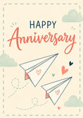 Load image into Gallery viewer, Anniversary - Personalised Card — with punch holes